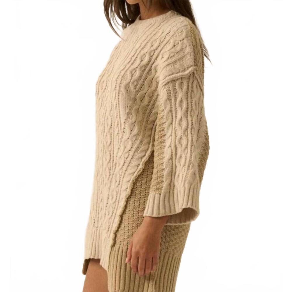 NEW PROMESA honey sweater mini dress in cream - Picture 2 of 5